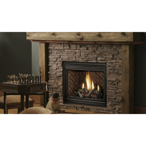 Kingsman 36" Zero Clearance Direct Vent Dual Burner Gas Fireplace – Millivolt or IPI Systems Options - Sun Kissed Yards 