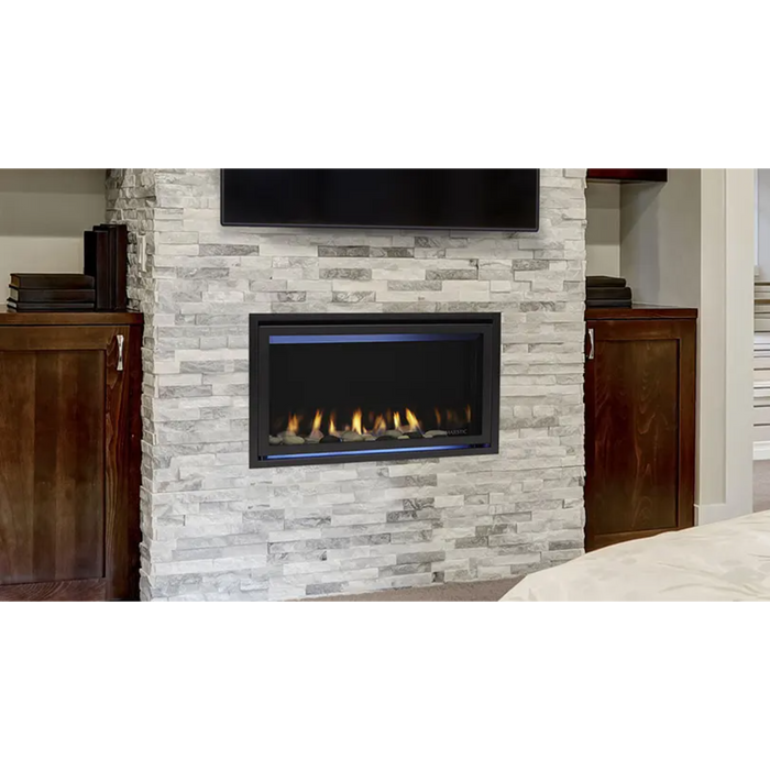 Majestic Jade 32" Linear Direct Vent Gas Fireplace 19,000 BTU with IntelliFire Touch and Tempered Glass - Sun Kissed Yards 