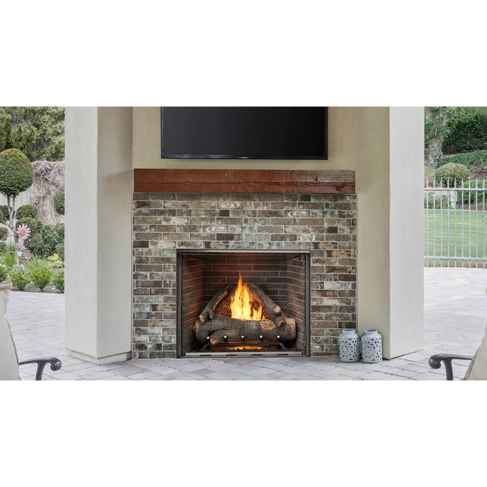 Majestic Courtyard 36-Inch Outdoor Gas Fireplace - Single-Sided - 55,000 BTU - IntelliFire Ignition