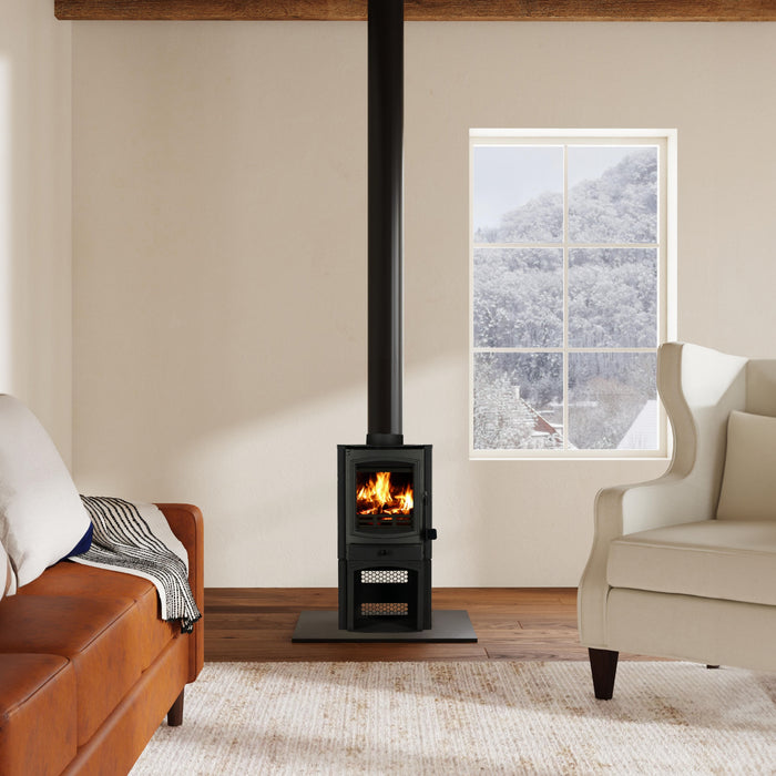 Breckwell SW500 Wood Burning Stove – 26,000 BTU, Heats Up to 750 sq. ft., Compact Design - Sun Kissed Yards 