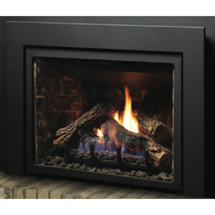 Kingsman 1 3/4" Depth Slim Clean View Front with Black Finish for IDV26 Series Fireplace Inserts - Sun Kissed Yards 