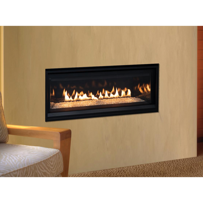 Superior 45" Direct Vent Linear Gas Fireplace with Contemporary Design, Multi-Function Remote & Blower - Sun Kissed Yards 