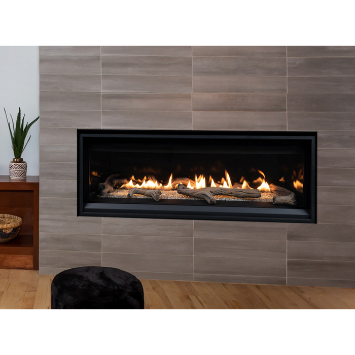 Superior 55" Linear Direct Vent Gas Fireplace Contemporary Design with Battery Backup, Floor Lighting, High-Efficiency - Sun Kissed Yards 