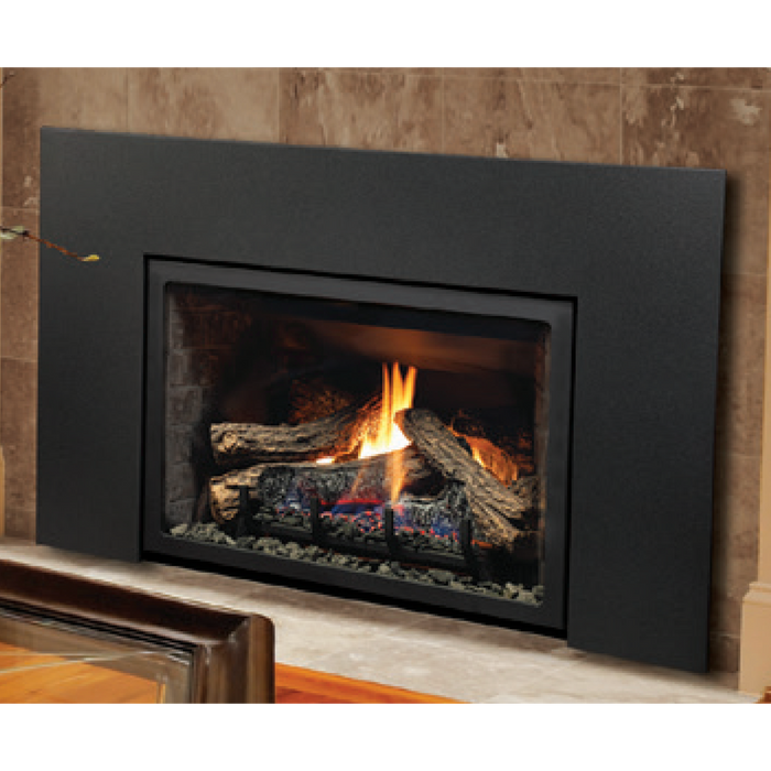 Kingsman Wide Clean View Front in Black for IDV26 Series Gas Fireplace Inserts - Sun Kissed Yards 