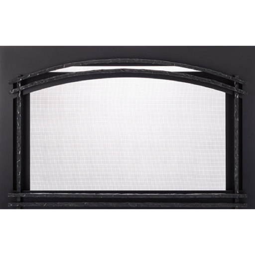 Majestic 35" Black Forged Arch Screen Front for Trilliant Gas Fireplace Inserts - Front Panel - Sun Kissed Yards 