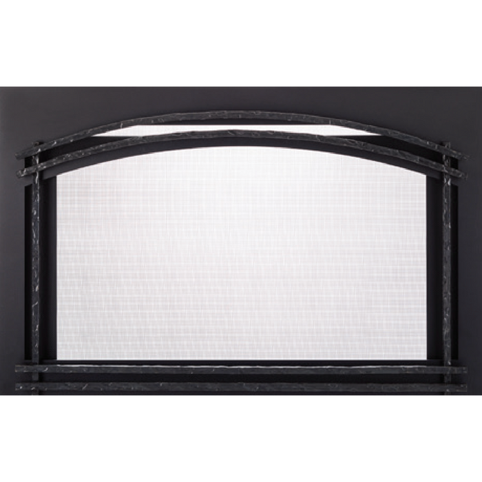 Majestic 35" Black Forged Arch Screen Front for Trilliant Gas Fireplace Inserts - Front Panel - Sun Kissed Yards 