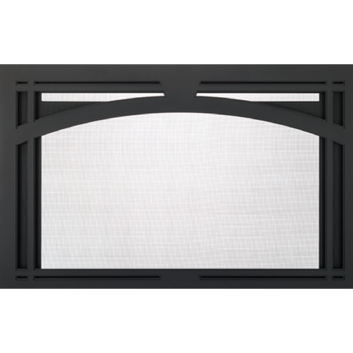 Majestic Tuscan Arch 35" Black Screen Front for Trilliant Gas Fireplace Inserts - Sun Kissed Yards 