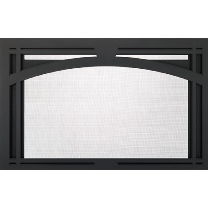 Majestic Tuscan Arch 35" Black Screen Front for Trilliant Gas Fireplace Inserts - Sun Kissed Yards 