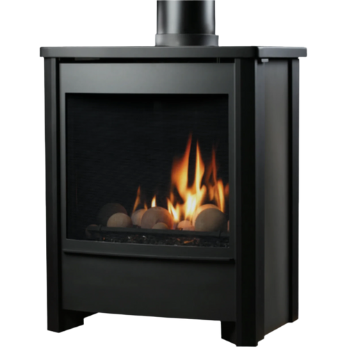 Kingsman Door Front & Vent Lid Flat Black Posts With Safety Screen for FDV451 Series Stoves - Sun Kissed Yards 