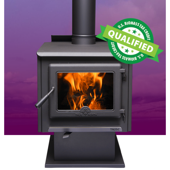 True North TN25C Freestanding Wood Stove - 60,000 BTU - Passive Catalytic Technology