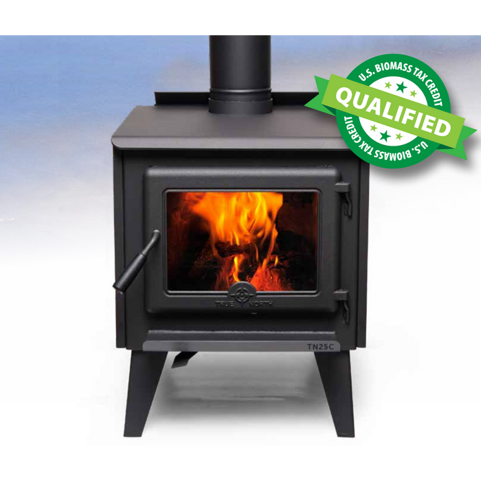 True North TN25C Freestanding Wood Stove - 60,000 BTU - Passive Catalytic Technology