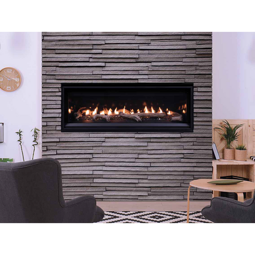 Superior Gas Fireplace 45" Direct Vent Linear, Contemporary Design, Electronic Ignition, and Reflective Glass Media - Sun Kissed Yards 