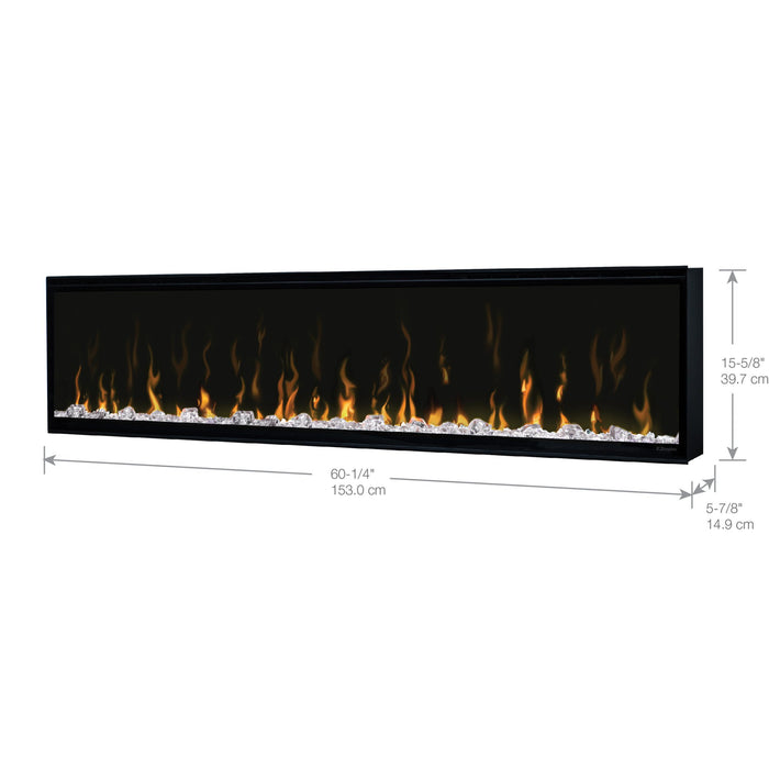 Dimplex IgniteXL 60" Linear Electric Fireplace – Realistic Flames, Edge-to-Edge Glass, Customizable Heat & LED Color Options - Sun Kissed Yards 