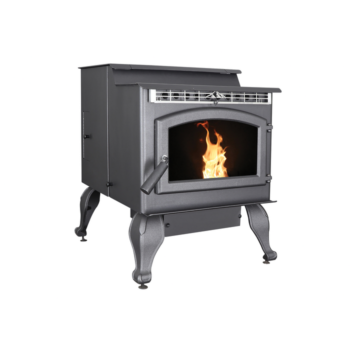 Breckwell Sonora Freestanding Pellet Stove – 42,000 BTU, 55 lb Hopper and Optional 3-Piece Brick Panel Kit - Sun Kissed Yards 