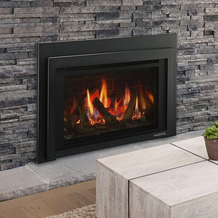 Majestic Ruby 25" Direct Vent Gas Fireplace Insert 27,000 BTU with IntelliFire Touch and Ceramic Glass - Sun Kissed Yards 