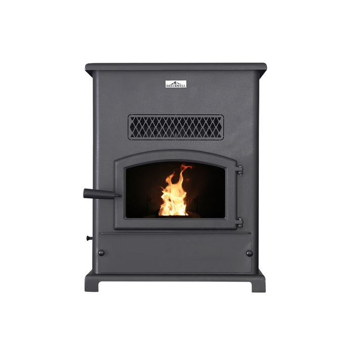 Breckwell Big E Pellet Stove – 47,000 BTU Heating, 120 lb Hopper, Steel Construction - Sun Kissed Yards 