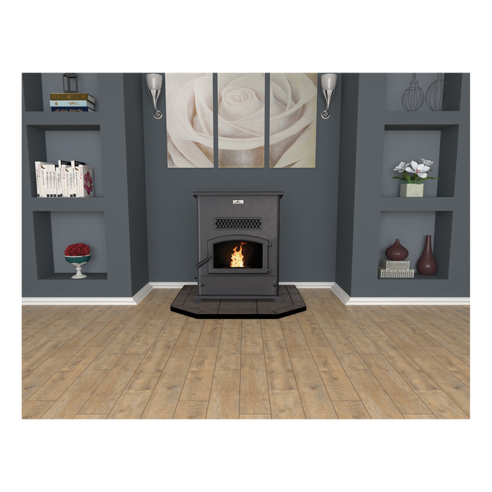 Breckwell Big E Pellet Stove – 47,000 BTU Heating, 120 lb Hopper, Steel Construction - Sun Kissed Yards 