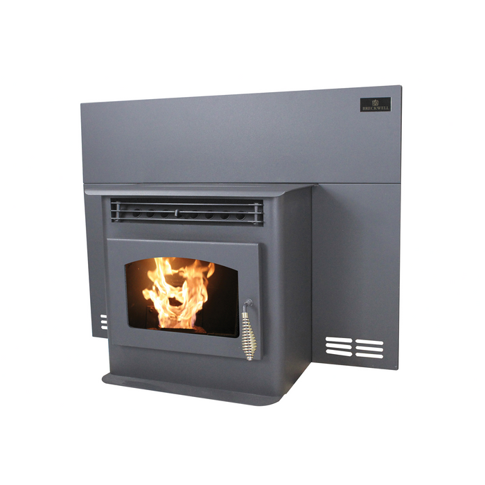 Breckwell Maverick Pellet Stove Freestanding & Insert Options, 40,000 BTU Heating, 45 lb Hopper - Sun Kissed Yards 