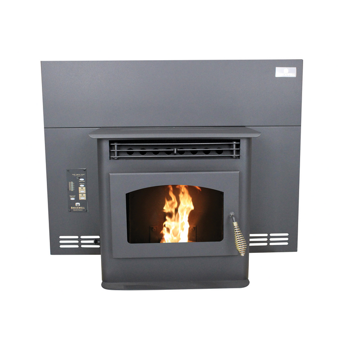 Breckwell Maverick Pellet Stove Freestanding & Insert Options, 40,000 BTU Heating, 45 lb Hopper - Sun Kissed Yards 